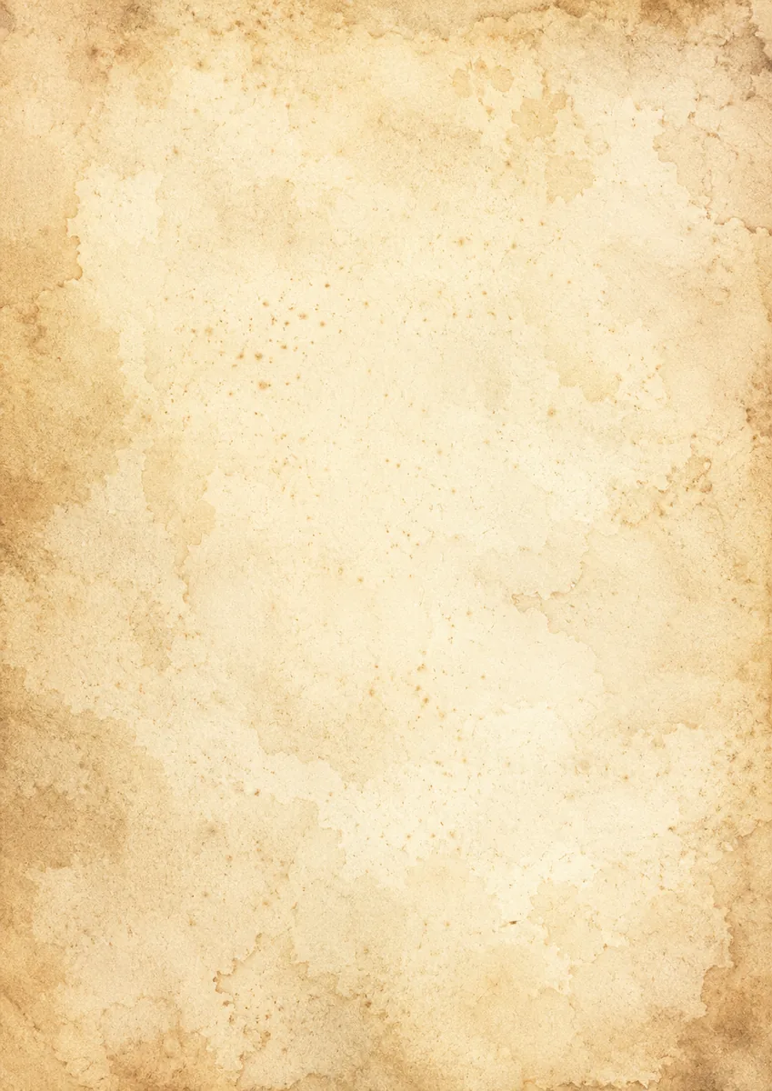 Warm aged parchment paper with mottled antique texture